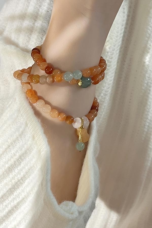 【招財納運】白玉菩提算盤珠手串 蓮蓬雙圈文玩手鍊 天然菩提子奶豆盤玩 招財轉運護身符