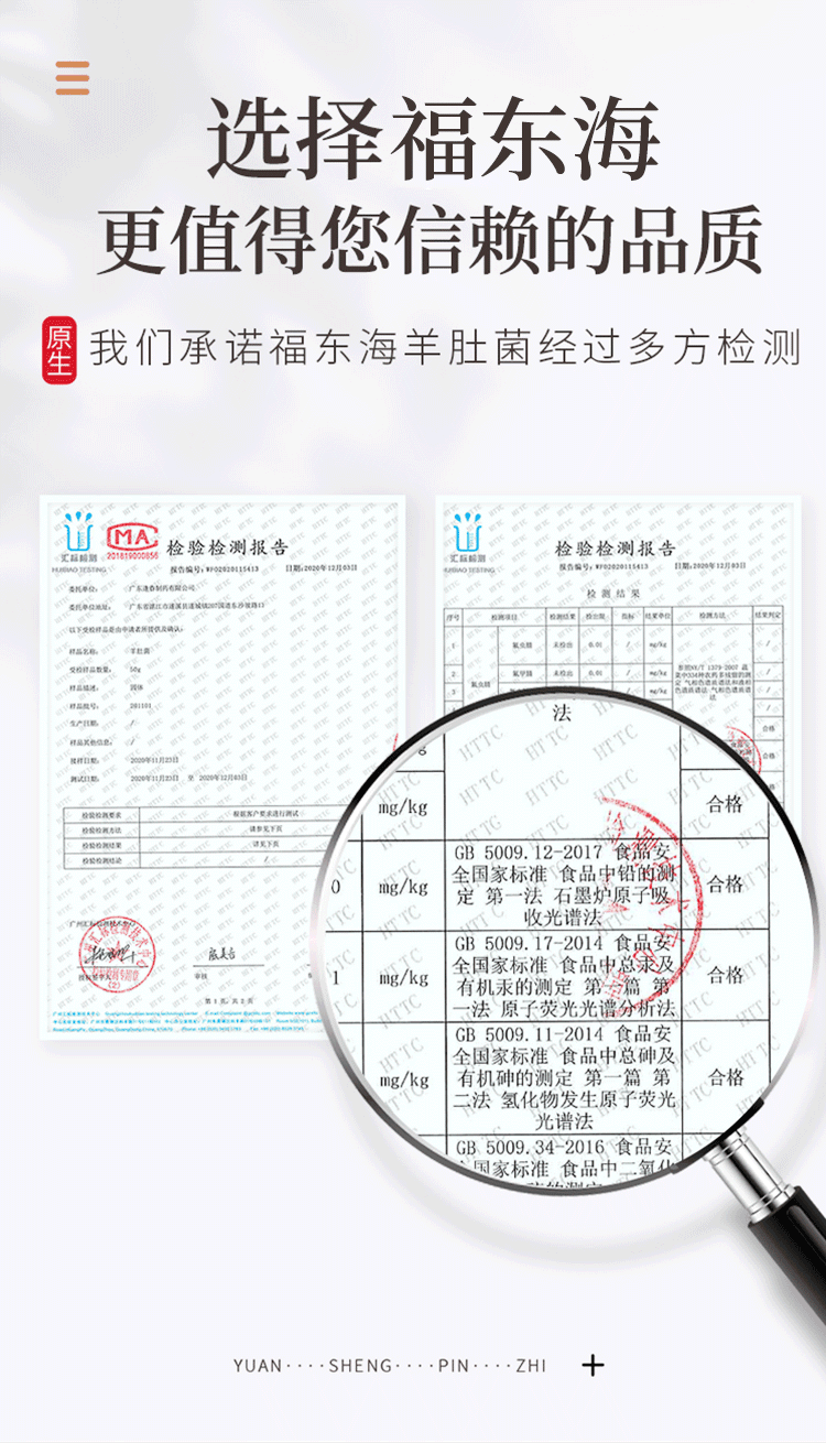 【中國直郵】 福東海 羊肚菌 山珍菌菇 乾貨特產 煲湯燉雞食材 滋補品50g