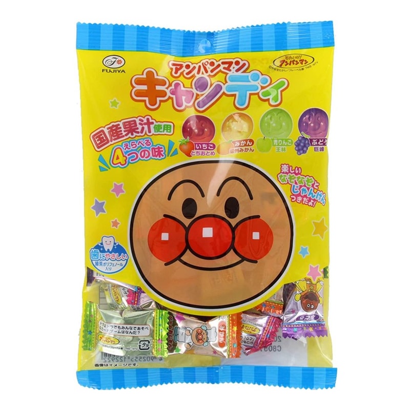 【日本直邮】日本不二家FUJIYA 面包超人联名 水果糖 4种口味 110g