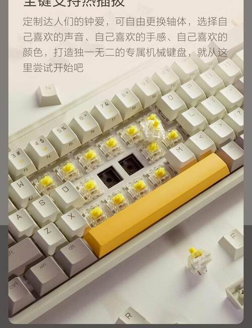 小米 MIIIW米物 ART系列机械键盘 热拔插 68键 咖啡豆 K19