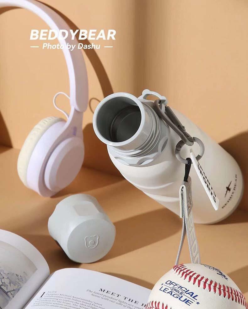 韩国 BEDDYBEAR 杯具熊 运动水壶保温杯 大容量316不锈钢 健身水杯王一博同款 600ml