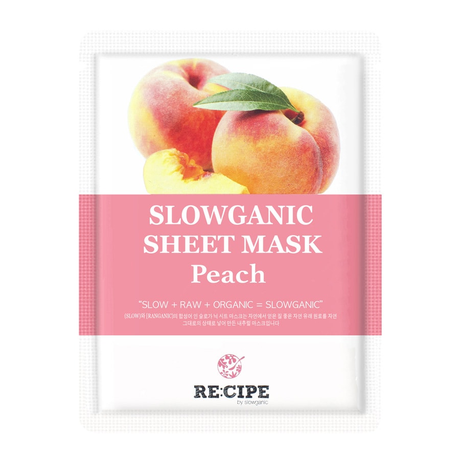 Slowganic Mask Sheet  Peach 1 Sheet