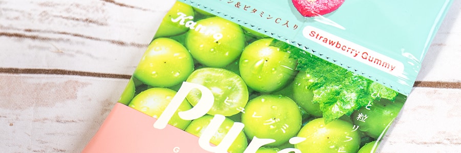 日本KANRO PURE迷你4连包 果肉果汁咀嚼弹力软糖 4种口味 80g