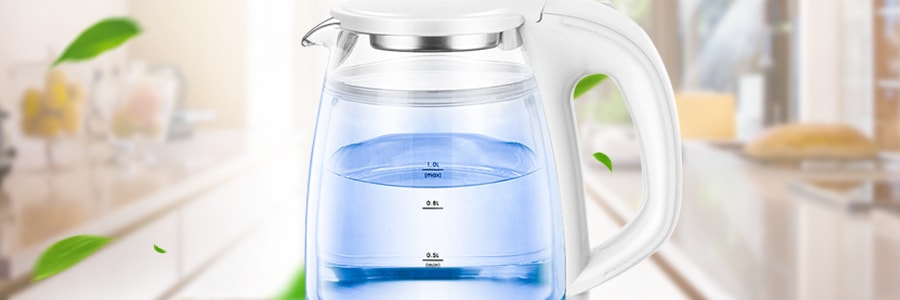 【全美超低价】美国NARITA 透明双层玻璃电热水壶烧水壶 1.0L GK1201D (1年制造商保修)