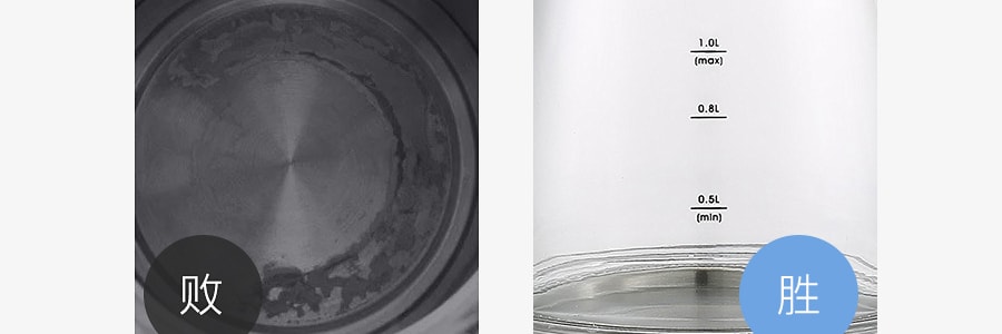 【全美超低價】美國NARITA 透明雙層玻璃電熱水壺燒水壺 1.0L GK1201D (1年製造商保固)