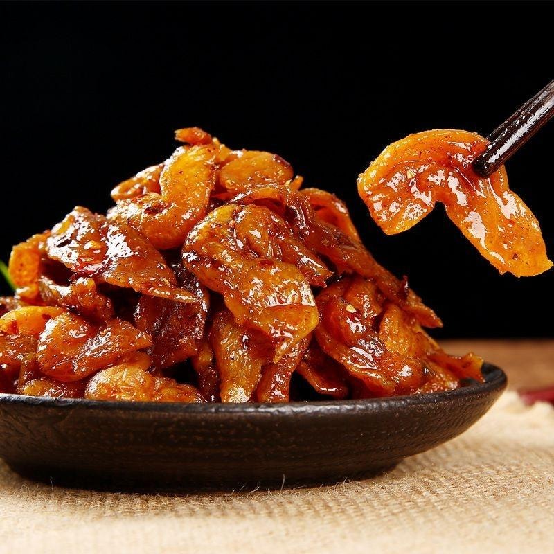 【中国直邮】 辣椒牌 北京烤鸭辣条  零食红辣椒8090后怀旧食品麻辣美食豆制素食 18g*5包