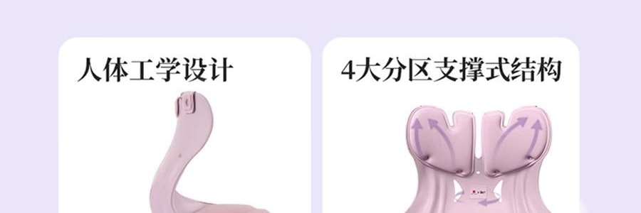 BKT 人体工学护腰坐垫靠背 久坐神器坐姿托 多种椅子适用 标准版神秘黑 
