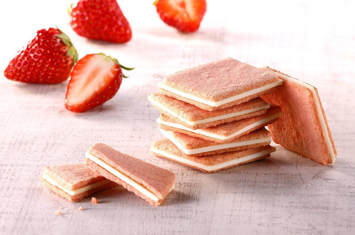 【日本直邮】蔡文静推荐网红东京牛奶芝士工厂限定草莓 夹心芝士饼干10枚入