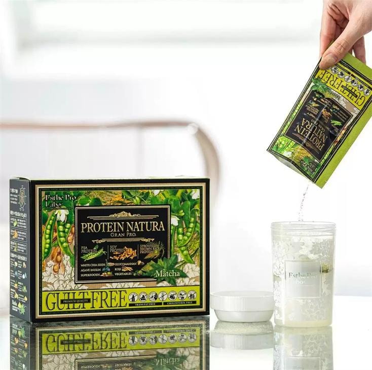 【日本直邮】 日本 Esthe Pro Labo 高端健康内服明星产品 植物蛋白粉 抹茶味 20袋入 530g