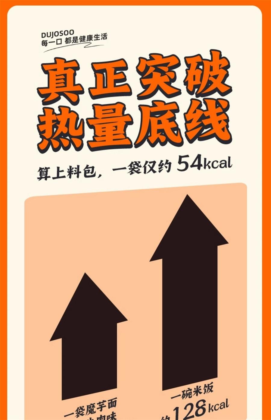 【中国直邮】暴肌独角兽  魔芋面低脂肪热量即食免煮低卡凉拌食品粉丝凉皮饱腹懒人速食代餐  红烧魔芋面220g/袋