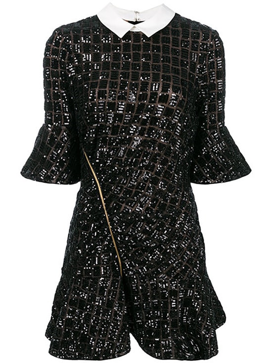 Embellished Mini-Dress Black UK8