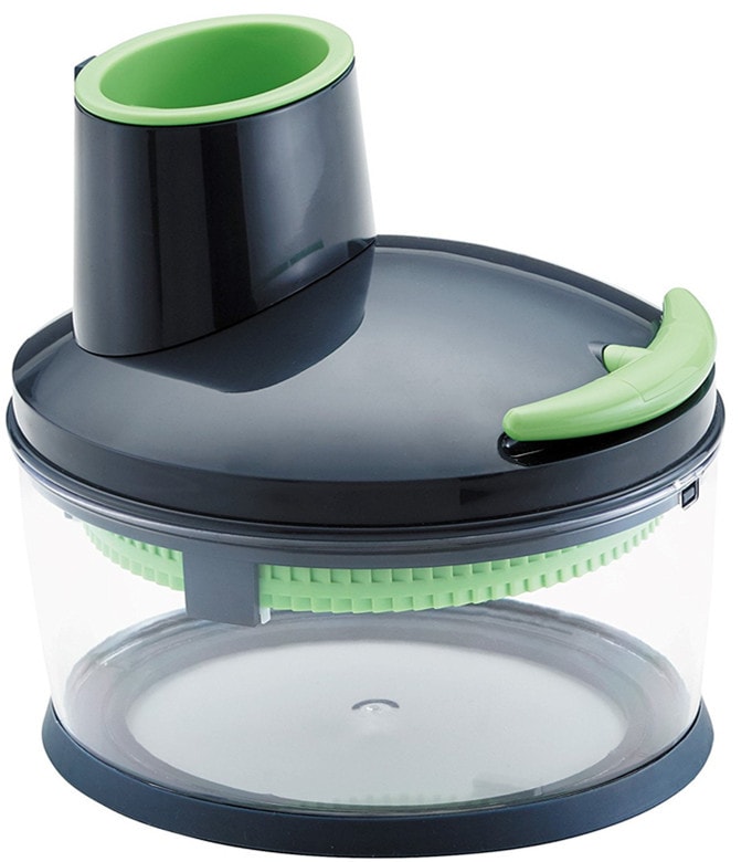 27415 Easy Cut Multi-Purpose Hand-powered Food Processor 4 Cup Black/Green