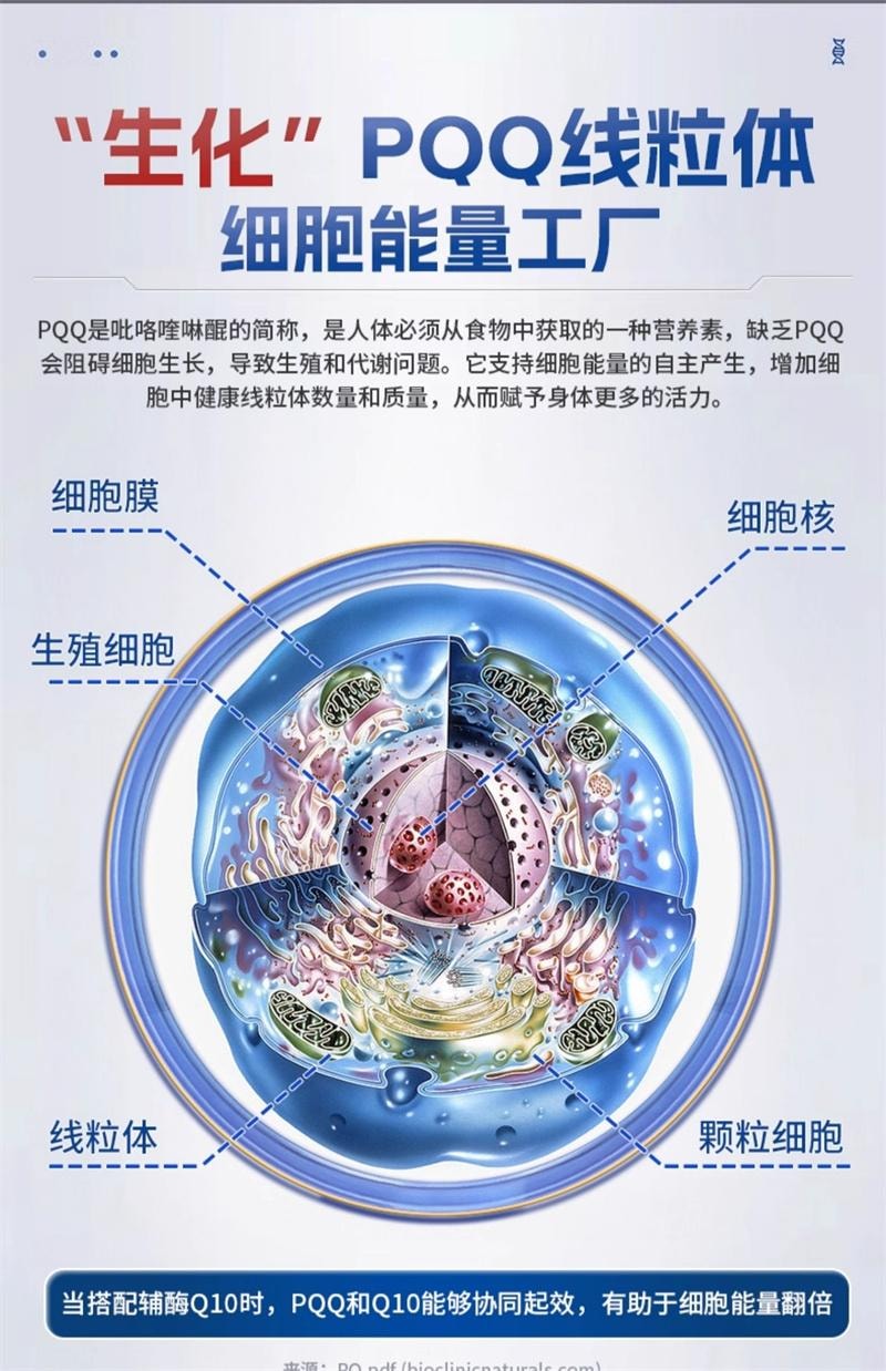 【中国直邮】 沿寿 辅酶q10备孕还原型线粒体PQQ泛醇质量孕前吃30粒/盒