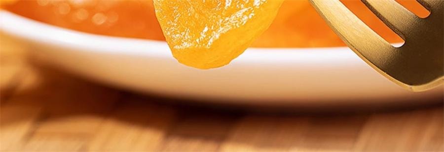 【中国直邮】 牧果人 厚切黄桃干 蜜饯果干果脯水果干桃肉休闲追剧零食小吃186g/袋