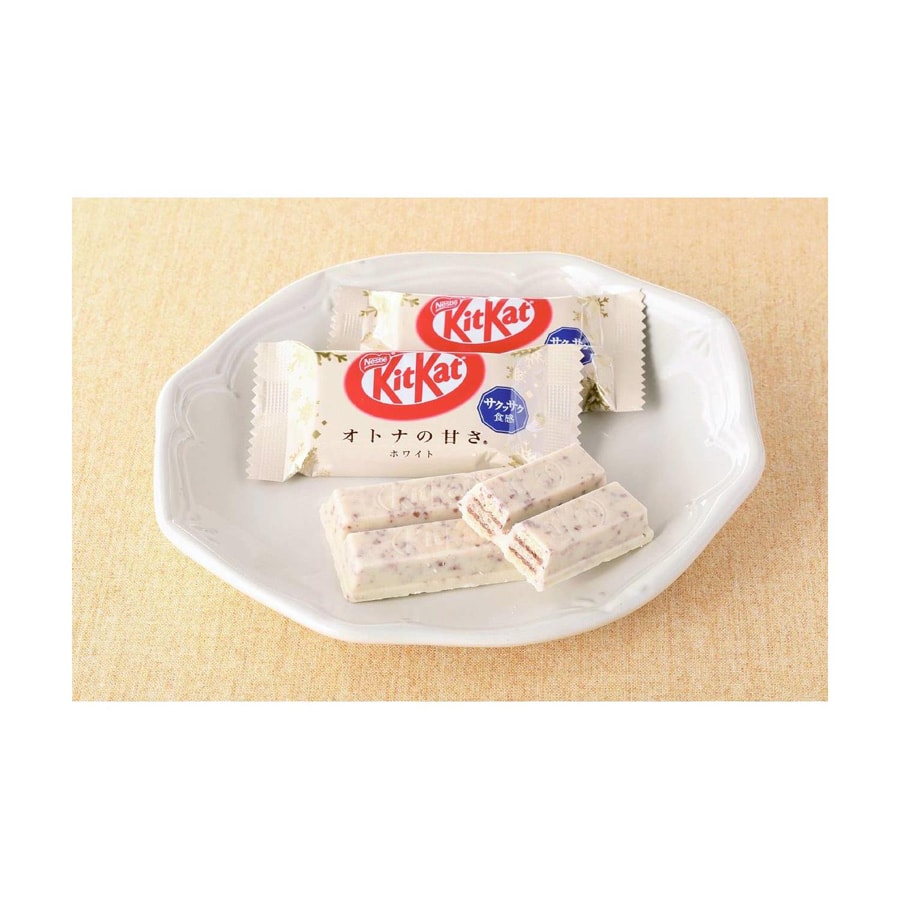 日本NESTLE雀巢 KITKAT 迷你 冬季限定 夾心​​威化巧克力 含薄脆 白巧克力10枚入
