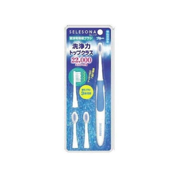 日本製セレソナ 音波電動歯ブラシ ピンク1本+替えブラシ3本付き - Yami