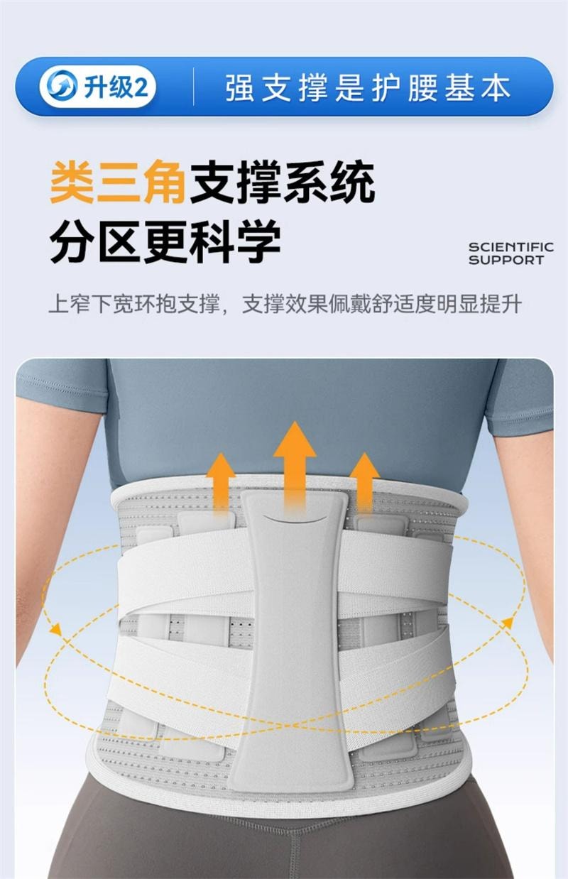 【中国直邮】 英国 oes 护腰带腰椎腰间盘男女士专用久坐久站束腰神器 全新换代-灰 均码 1个装