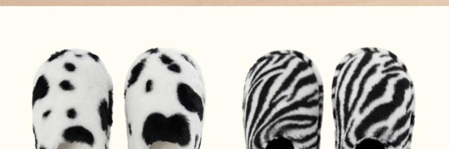 THE BEAST野獸派 家居熊貓嘭嘭毛絨拖鞋 可外穿室內鞋 黑白 260/100 40~41碼