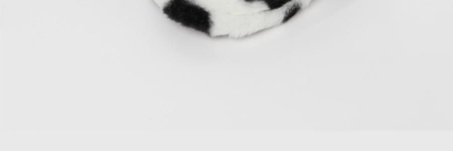 THE BEAST野獸派 家居熊貓嘭嘭毛絨拖鞋 可外穿室內鞋 黑白 260/100 40~41碼