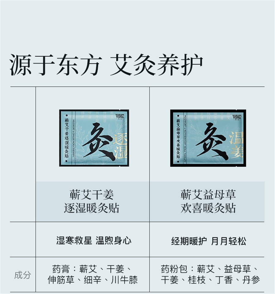【中國直郵】羽心堂 艾灸貼頸椎貼蘄艾乾薑逐濕暖灸貼1盒 熱敷發熱貼艾草姨媽暖身熱灸貼