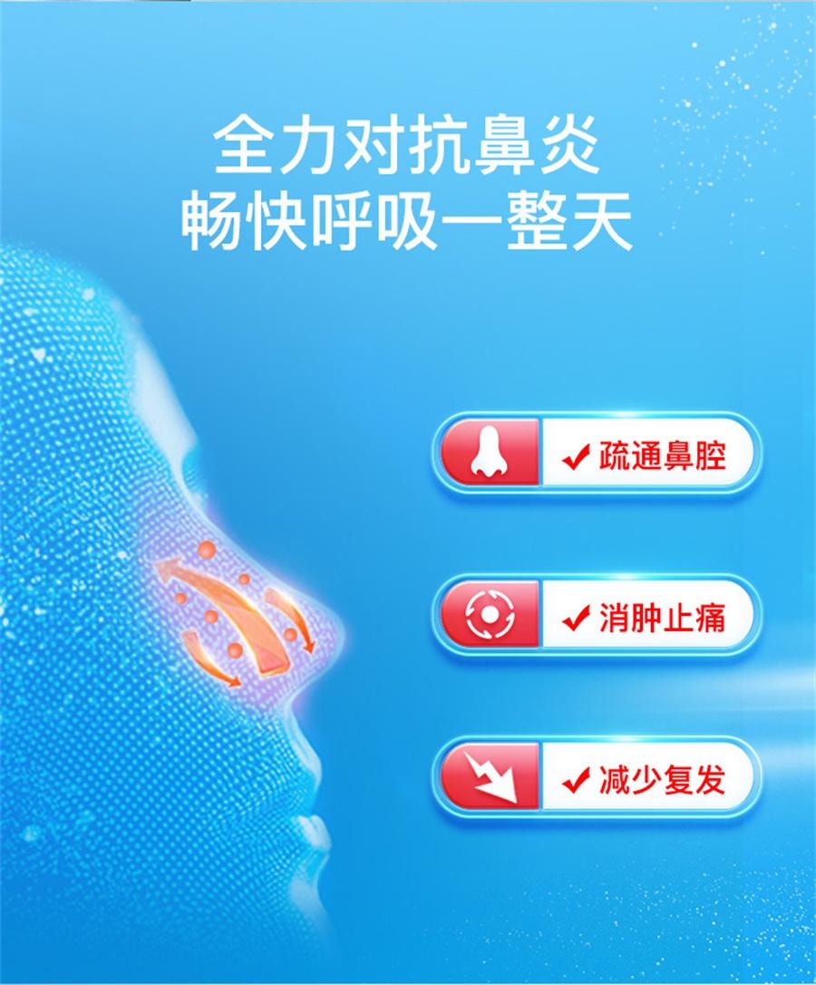 【中国直邮】 中国药材 药材 药材  德众鼻炎康片鼻炎专用药内服过敏性急慢性鼻炎鼻塞  150片/盒