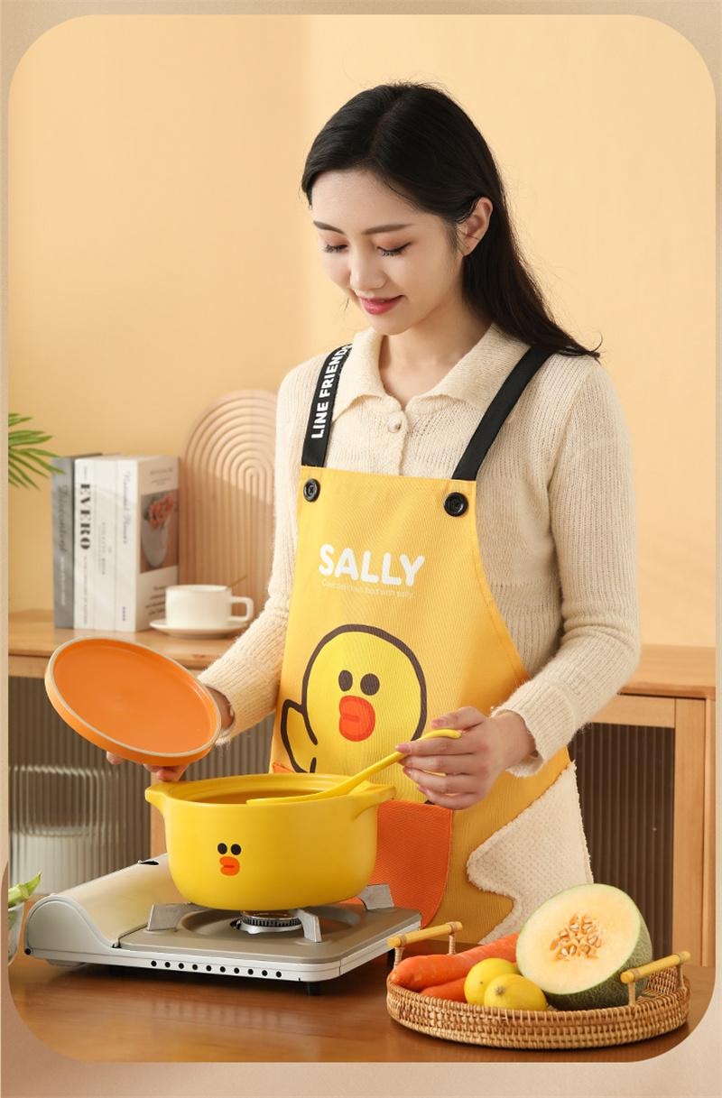 【中国直邮】 日本 LINE FRIENDS 围裙 新款防水耐脏围裙防水防油擦手 BROWN款 1个装