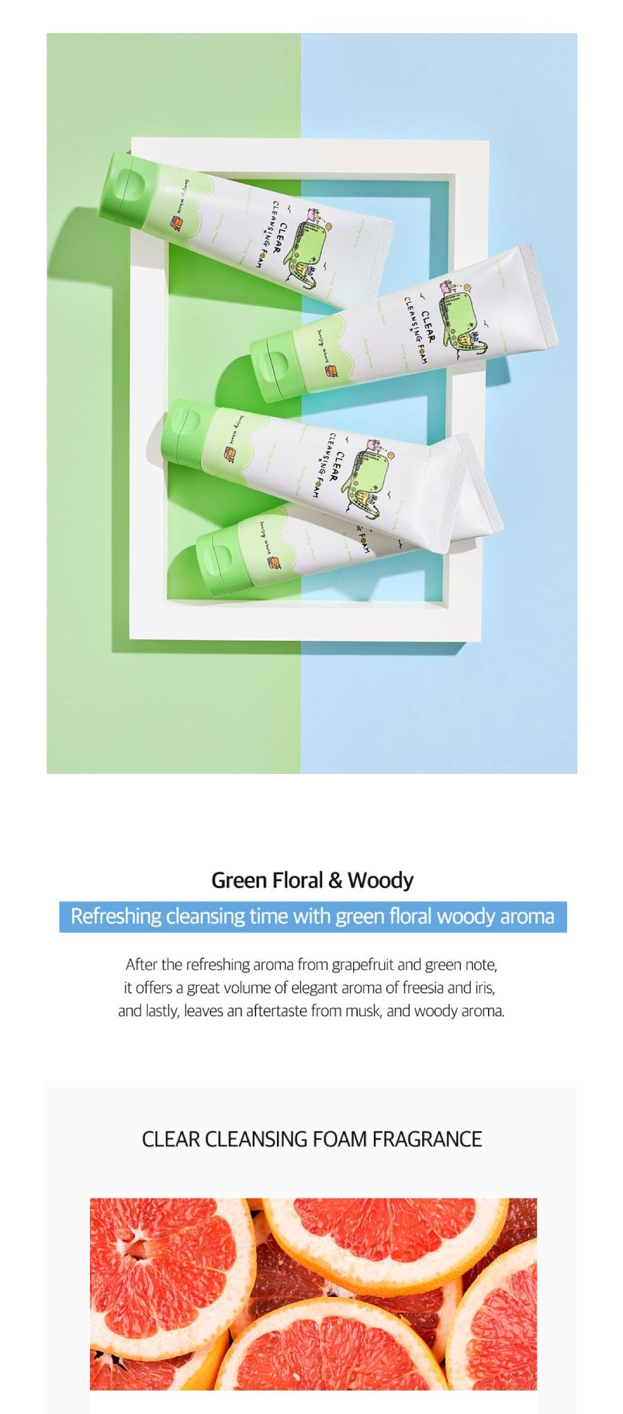 韓國 Dancing Whale 清透潔面泡棉雙件組 – 每瓶120毫升