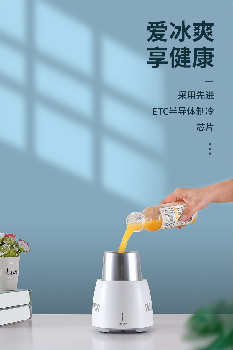 【中国直邮】亲太太 小型降温杯家用桌面冷饮机 白色款
