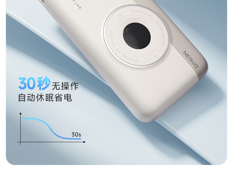 中国直送】No Heart 20000mAh モバイルバッテリー 15W 急速充電 Apple と Huawei に適したケーブル付属 ドリームブルー  - Yami