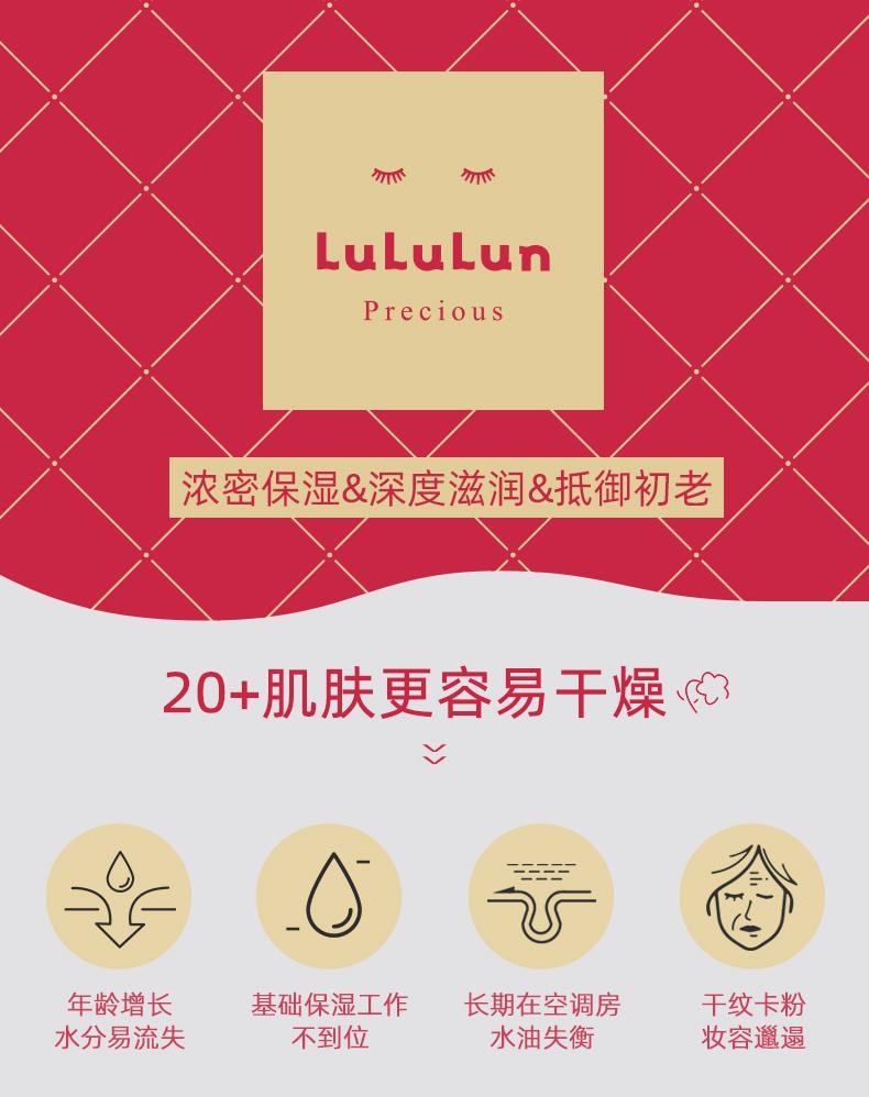 【日本直邮】 日本 LULULUN 驻颜保湿 深层补水 修护舒缓 保湿面膜7片