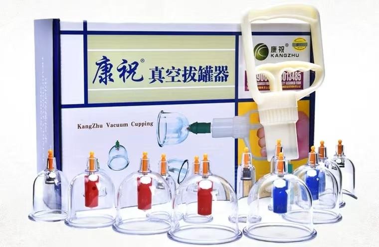 康祝 真空拔罐器 操作简单 可单人操作 吸力大 不漏气 12罐装 30年老品牌 赠拔罐经络养生书一本