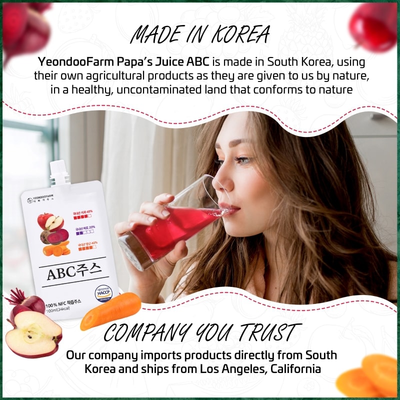 【韩国 YEONDOO FARM】苹果胡萝菠天然果汁 100% 100ml / 10 入