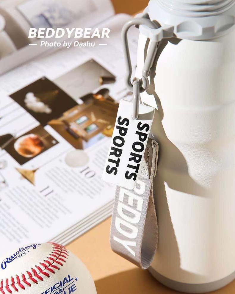 韩国 BEDDYBEAR 杯具熊 运动水壶保温杯 大容量316不锈钢 健身水杯王一博同款 600ml