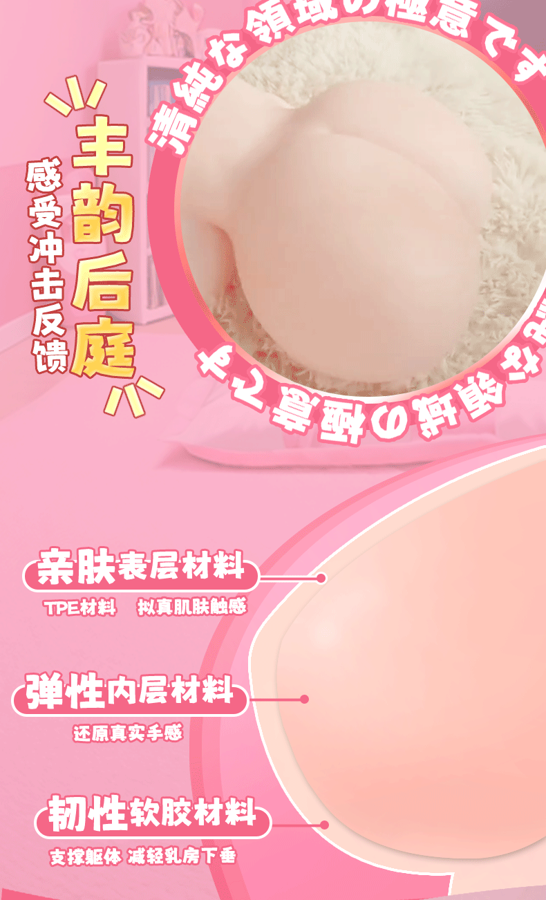 【中国直邮】RENDS 半身女体倒模2.5kg双通道名器飞机杯男性解压玩具