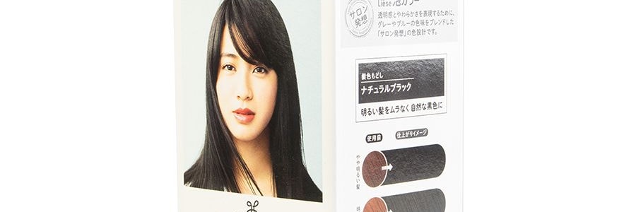 日本KAO花王 LIESE PRETTIA 泡沫染髮劑 #還原自然黑 單組入 附染髮工具+護髮素【氣質女神黑髮】