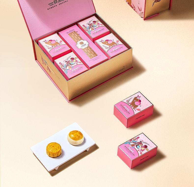 【中国直邮】 臻味坊 鲜品盈果中秋月饼礼盒  865g   中秋送礼长辈高档伴手礼礼品