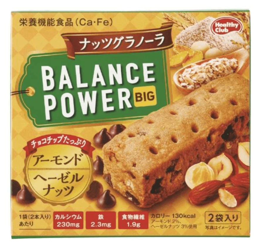 【日本直邮】滨田食品 PAPI酱推荐 BALANCE POWER BIG系列低热量营养饱腹代餐饼干谷物坚果巧克力味一盒2袋4枚