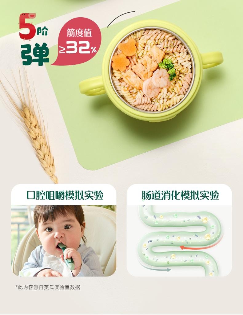 【中国直邮】 英氏 加蛋白卡通片片面 趣味造型面儿童意面宝宝面条 200g(25g*8袋)