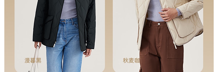 BENEUNDER蕉下 暖霁系列 分纭轻薄羽绒服气绒短外套女款 秋麦咖 165/88A L