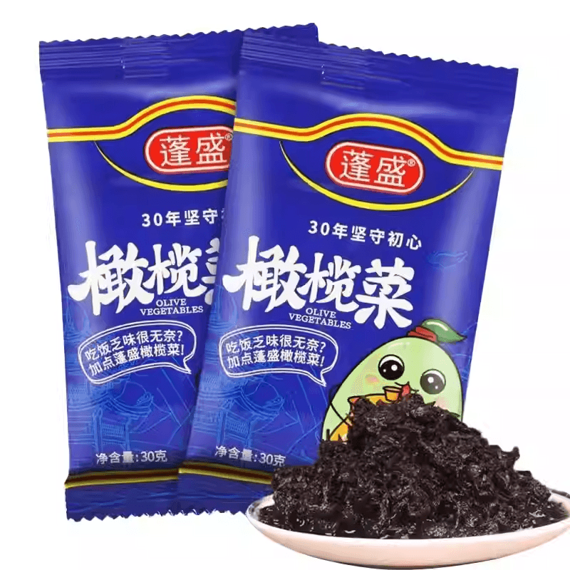 蓬盛 正宗橄榄菜潮汕咸菜下饭菜家用酱菜30g*5袋