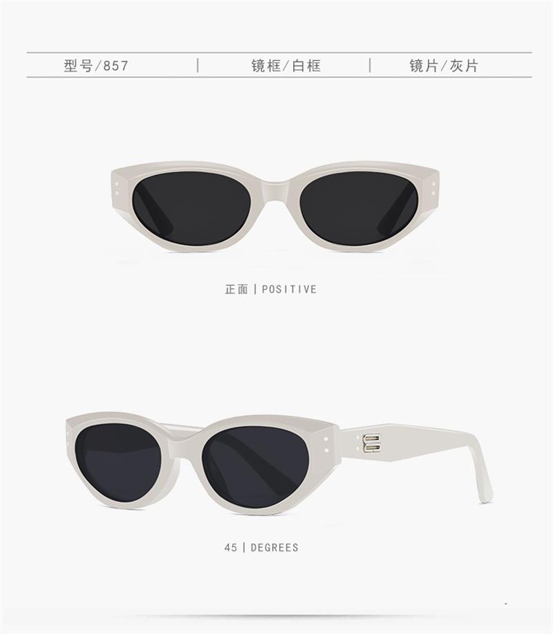 【中國直郵】 ZARA 新款復古貓眼墨鏡男女防紫外線開車太陽眼鏡 黑框黑灰片 1個裝