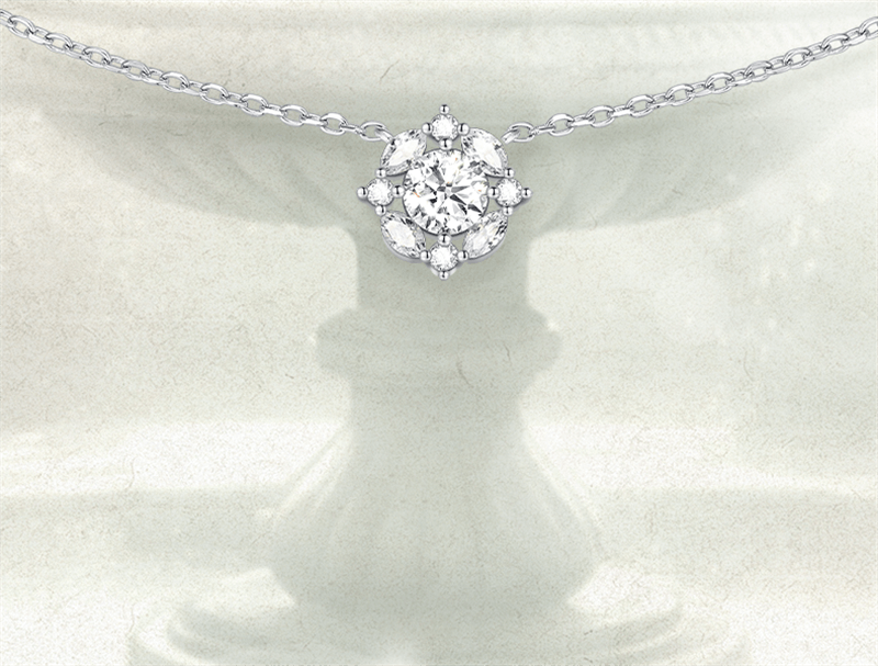 【中國直郵】 範琦 【許願池系列】許願池項鍊女銀高級感禮物送女友 方糖款 1條