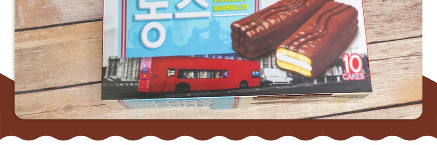 韩国CROWN 巧克力棉花糖棒蛋糕 10枚入 220g