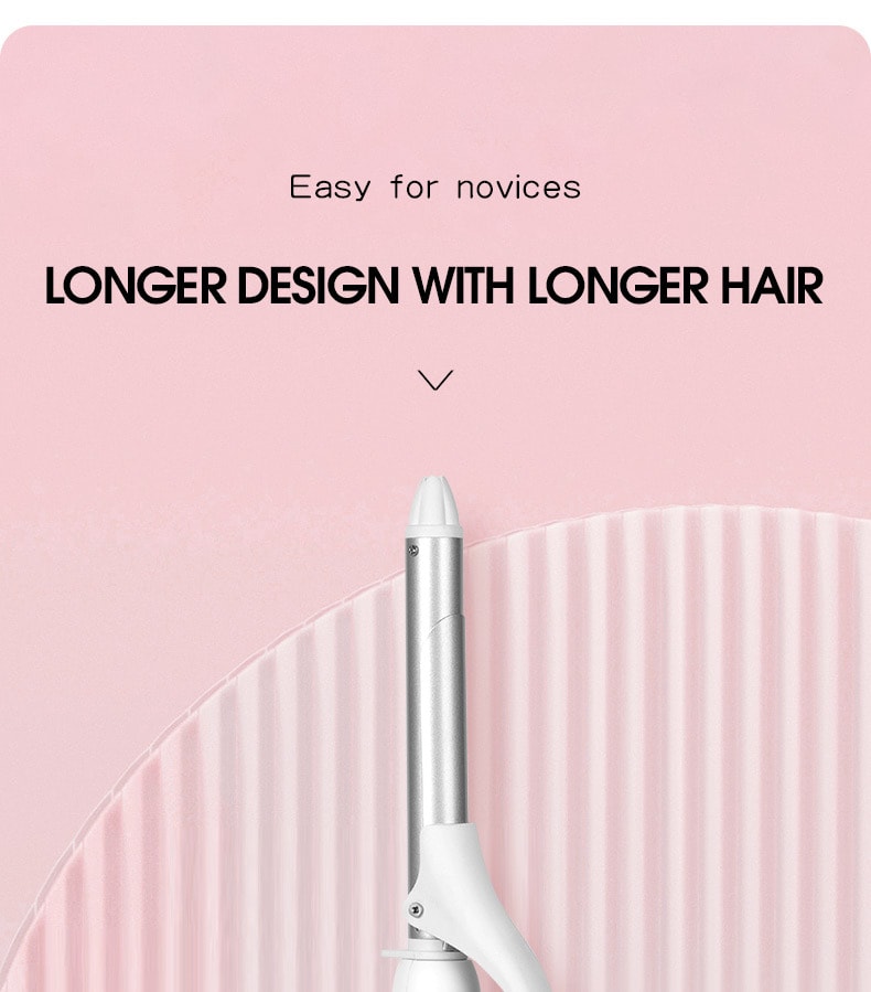 K·SKIN金稻 捲髮棒電動 防燙電捲髮棒 加長小卷迷你 瀏海內扣羊毛捲 KD580 白色