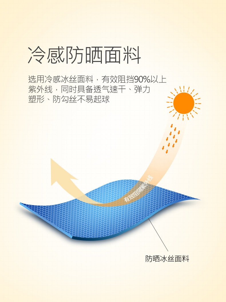 【中国直邮】golovejoy 户外骑行运动遮阳 冰丝防晒袖套 粉色