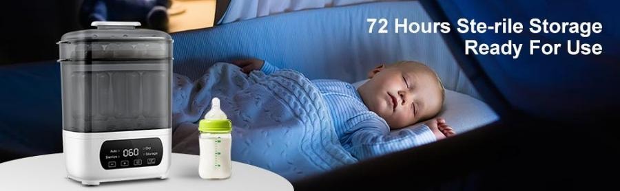 【美國直郵】AMZBABYCHEF 四合一嬰兒奶瓶消毒器和烘乾機