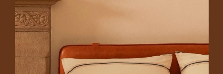 THEBEAST野兽派 都市野兽 黑豹全棉磨毛色织床品四件五尺230*200cm 床笠款, Full size, 米色条纹