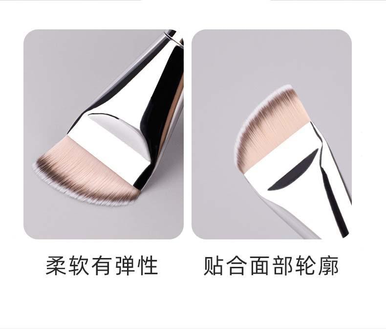 玛莉安 【官方授权旗舰店】铜管一字型和铝管镰刀多功能笔刷 不易变形不宜掉毛 粉底隔离面膜刷 2支装