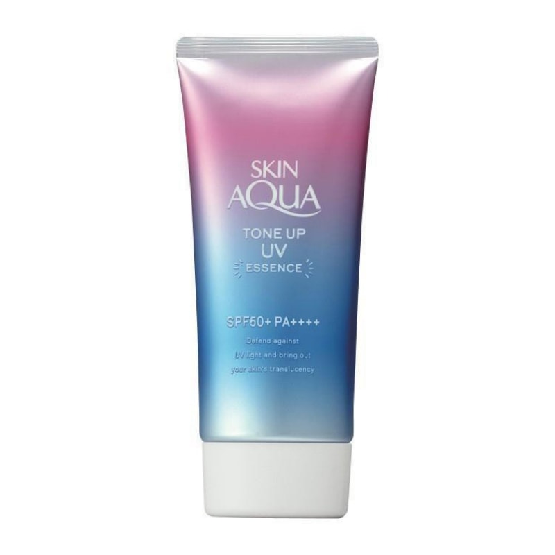 日本 樂敦ROHTO SKIN AQUA 彩虹水感提亮精華隔離防曬霜 SPF50+ PA++++ 薰衣草色 80g
