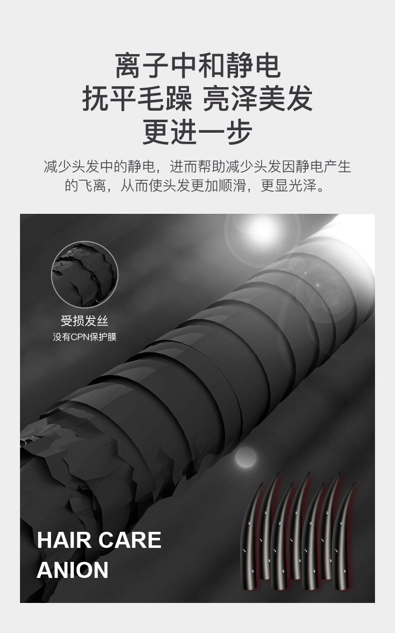 【中國直郵】MINGGE銘格 折疊式吹風機110V美規吹風機 雅典白